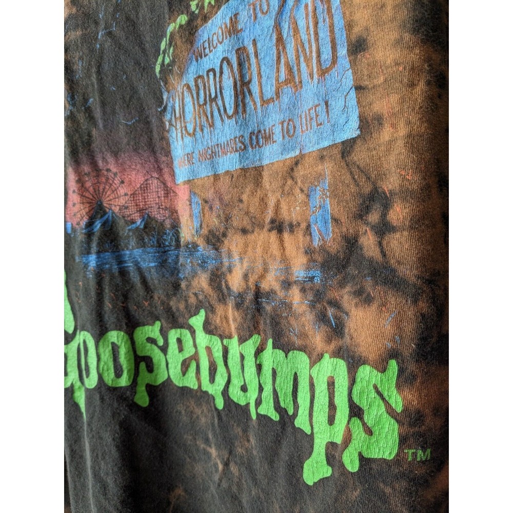 Goosebumps Welcome to HorrorLand T-Shirt Custom Bleach Tie Dyed RL Stine - Picture 7 of 11